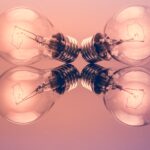 two clear light bulbs
