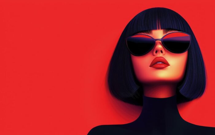 ai generated, woman, fashion, portrait, bold, stylish, sunglasses, beauty, glamour, modern, chic, elegant, confident, makeup, aesthetic